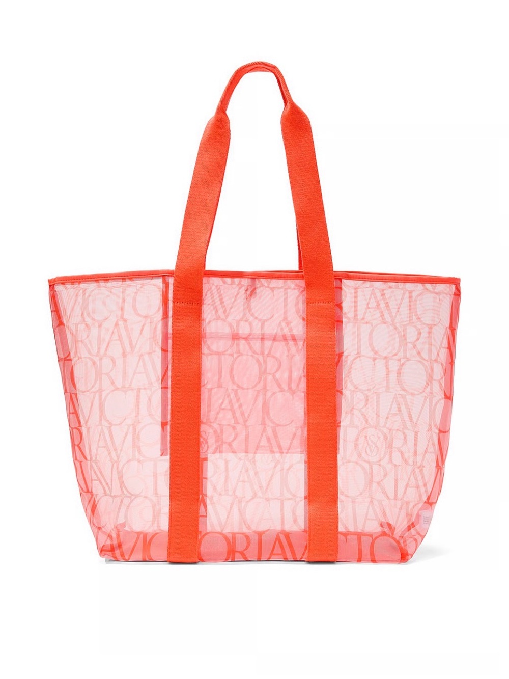 Victoria's Secret Coral Mesh Logo Tote